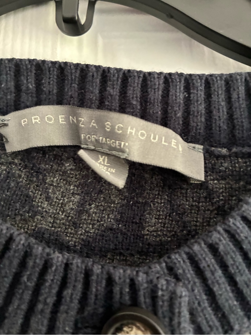Proenza schouler Women's Blue Leaf Long Sleeve Button Up Cardigan Sweater XL - Picture 4 of 5